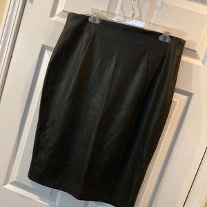 ZARA Basic Faux Black Leather Shirt Sz XL